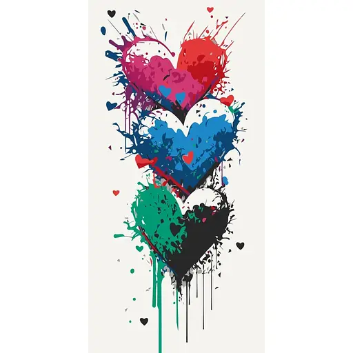Картина за номерами "Три серця" Art Craft 16518-AC 40х80 см - фото 1