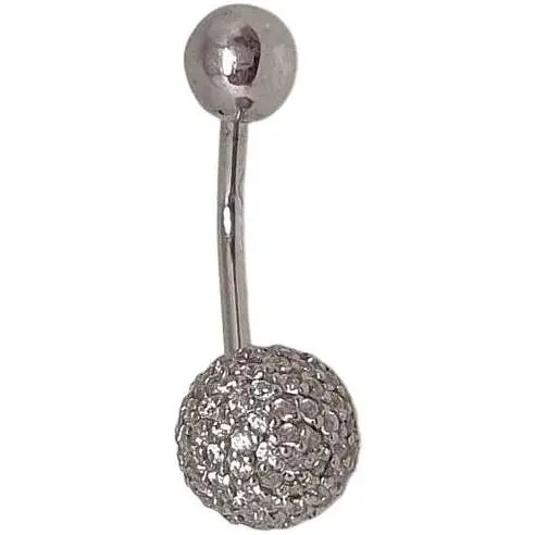 Срібна сережка для пірсингу пупка Umax. 7033U