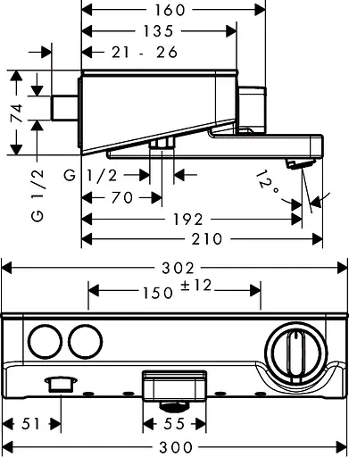 Термостат для ванни Hansgrohe Ecostat Select 13151000 Хром - фото 2