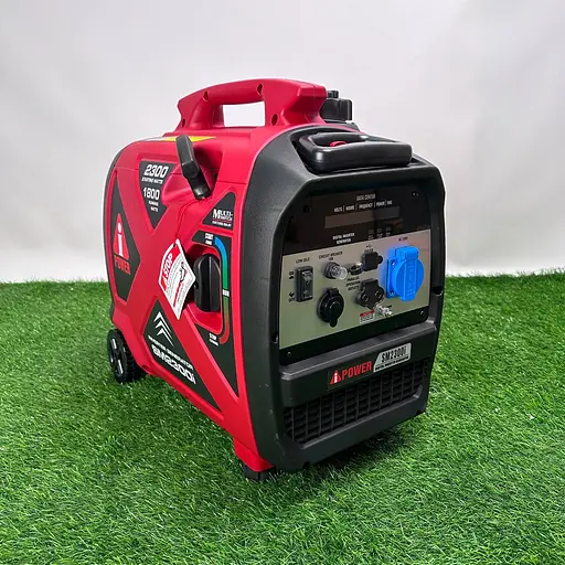 Инверторный бензиновый генератор iPower SM2300I (1.8/2.3 кВт) с дисплеем, колесами и ручкой - фото 10