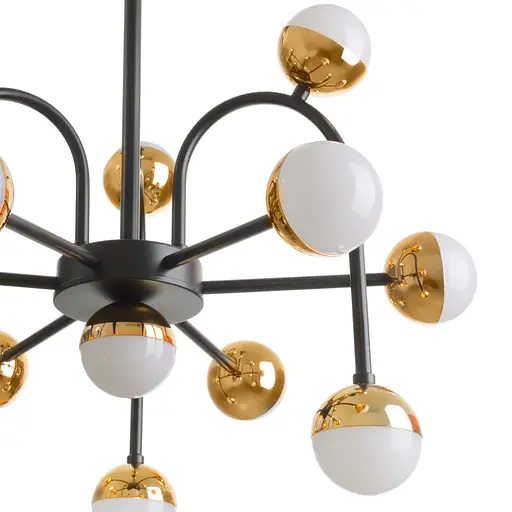 Люстра Brille молекула підвісна LED 256W WW+NW+CW BK+G (BL-747S/13) - фото 3