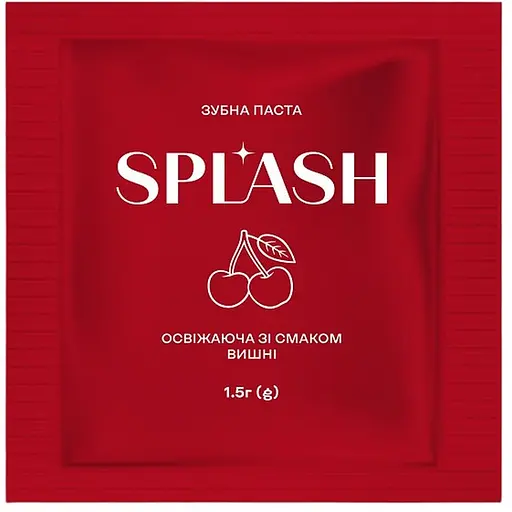 Зубная паста Splash миниатюра освежающая со вкусом вишни - фото 1