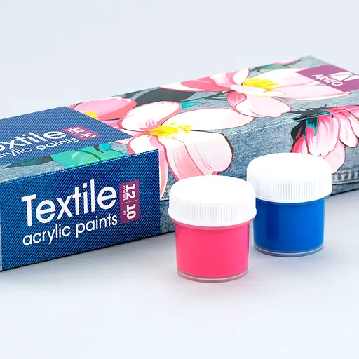 Набір акрилових фарб для розпису тканин Flowers 12×10 мл Arteo - фото 3