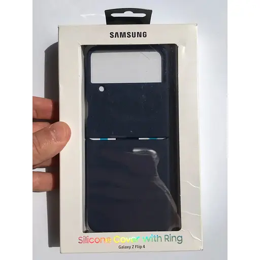 Оригінальний силіконовий чохол із кільцем Samsung для Galaxy Z Flip4 Silicone Cover with Ring Navy EF-PF721TNEGUA - фото 2