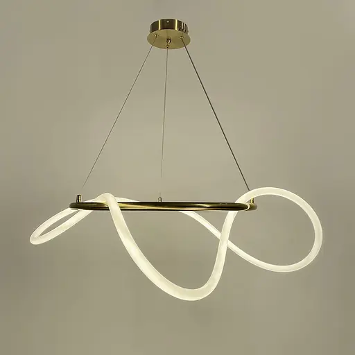 Кольцевая латунная люстра с гибкой LED лентой Ø105 см (кольцо 80 см) | Ст. Y 410-800 AB | Line F - фото 6