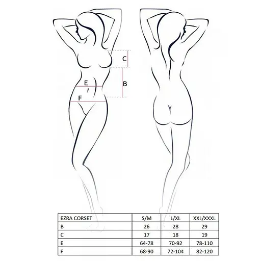 Корсет з декольте Passion ERZA CORSet black L/XL - фото 5