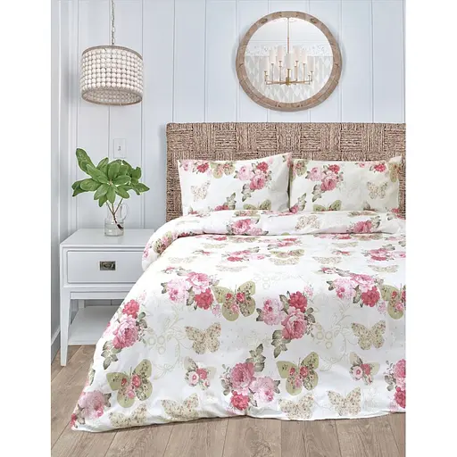 Комплект постельного белья Iris Home Diana Евро Розовый 000165405