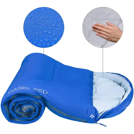 Спальный мешок KingCamp Oasis 250 Comf +12°C / Lim +7°C / Extr -3°C Blue - фото 2