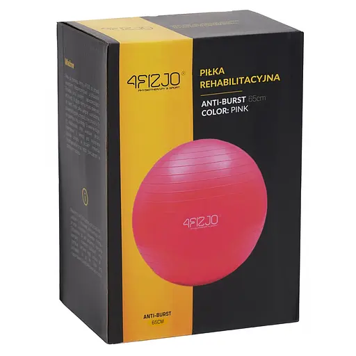 М'яч для фітнесу (фітбол) 4FIZJO 65 см Anti-Burst 4FJ0401 Pink (P-5907739317384) - фото 6
