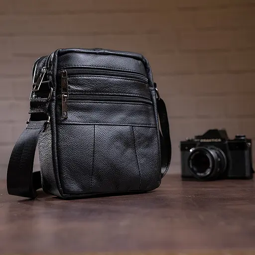 Чоловіча шкіряна сумка Vintage 17,5х21х5 см sum0012305 - фото 3