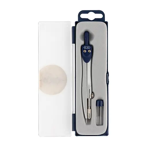 Циркуль BASIS в пластиковом пенале +запасной грифель, тёмно-синий, KIDS Line ZB.5302BS-03 Zibi (4823078945327) - фото 2