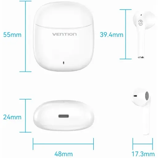 Навушники TWS Vention Elf Earbuds E02 White - фото 6