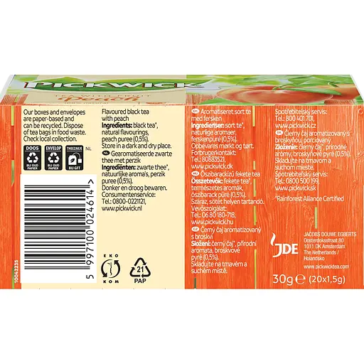 Чай чорний Pickwick ароматизований зі шматочками персика 20 шт. х 1.5 г - фото 5