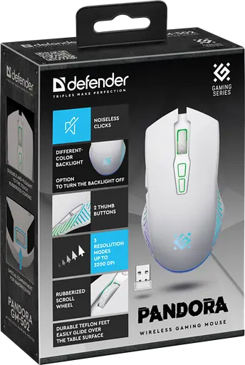 Миша Defender Pandora GM-502 White (52502) - фото 10