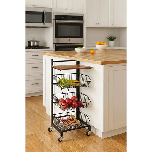 Стеллаж Costway Vroda мобильный в стиле Loft - фото 2