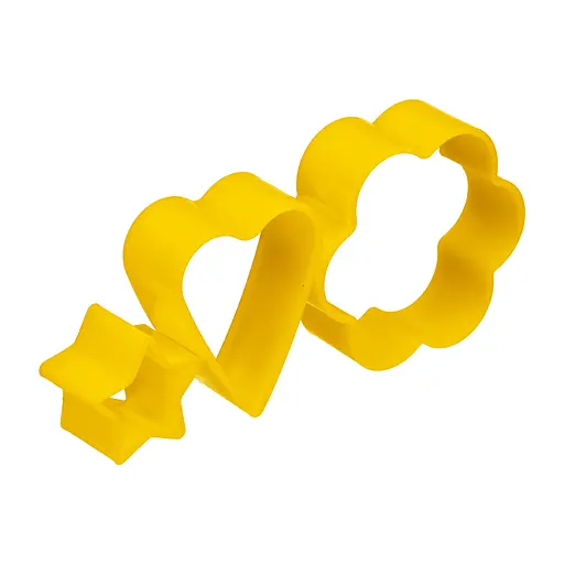 Набір пластикових форм для тортів, оформлення страв, викладення гарніру, салату (3 штуки в комплекті), Kitchette Жовтий 83914 - фото 1