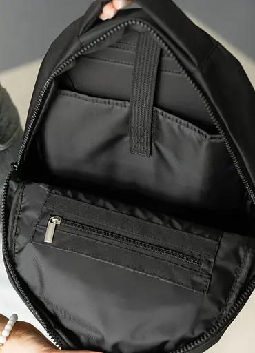 Жіночий рюкзак Sambag Zard LZN чорний тканевий принт 43 х 27 х 13 см (25000148) - фото 7