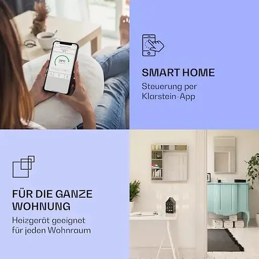 Інфрачервоний обігрівач конвектор Klarstein La Palma 2в1 1000 Вт (10039837) - фото 8