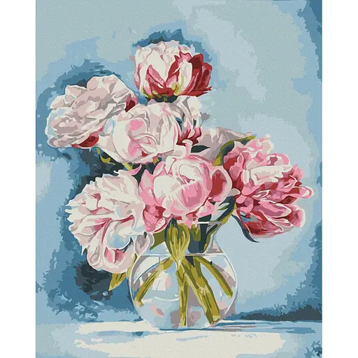 Картина за номерами Brushme Піони у вазі Iryna Ponna