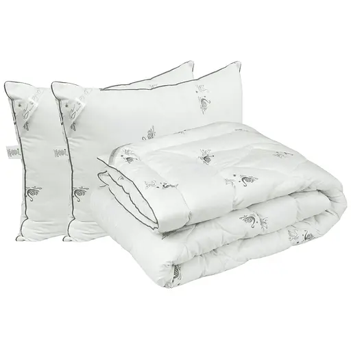 Одеяло из искусственного лебединого пуха Руно Silver Swan_demi 200х220 см + 2 подушки 50х70 см 925.52_Silver Swan_demi