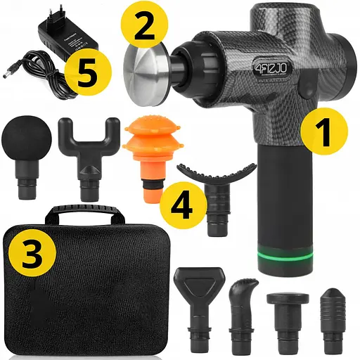 Ручной перкуссионный массажер 4FIZJO Massage Gun Ultra 100 Вт массажный пистолет (P-5907739315632) - фото 5