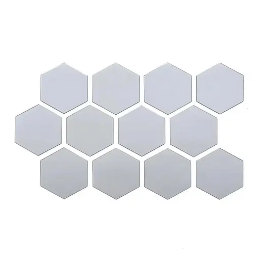 Дзеркальний декор Wall Sticker SW-00002511 акриловий самоклеючий 80х70 мм 12 шт. срібло - фото 1