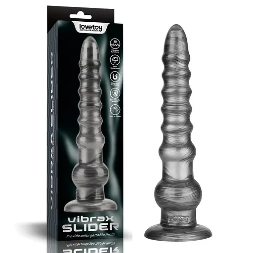 Вибратор King Sized Vibrating Vibrax Slider 12.5" 32.3 см серый - фото 9