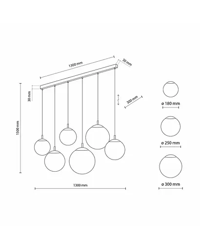 Подвесной светильник TK Lighting 4792 Esme E27 6x15W IP20 Bk - фото 3