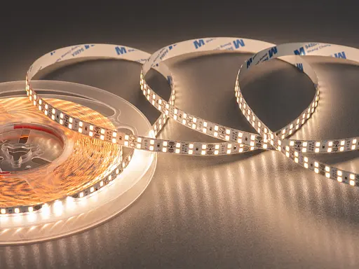 Світлодіодна стрічка 24В, 240 діодів на метр, 10мм, теплий - фото 1