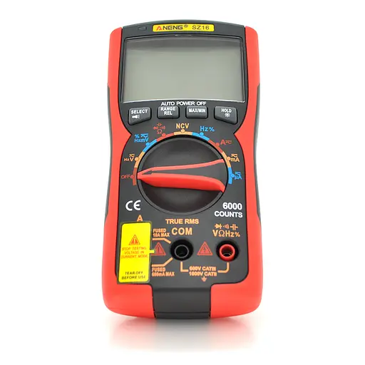 Мультиметр ANENG SZ16, измерение: V, A, R, C, T, F - фото 3