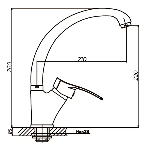 Смеситель для кухни Haiba Focus 777 матовый HB0137 Satin - фото 2