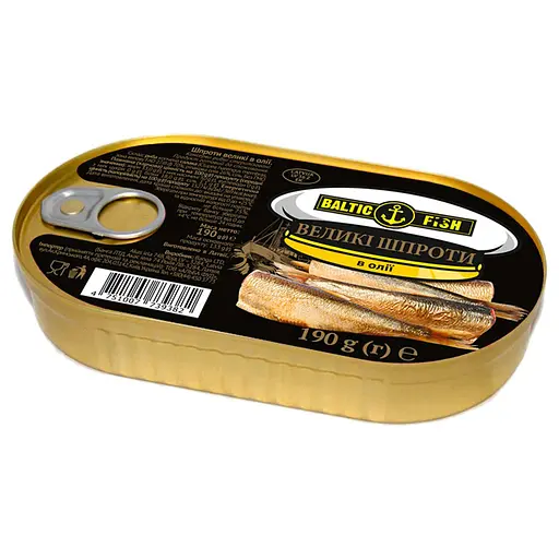 Шпроты Baltic Fish в масле ж / б ключ 190 г