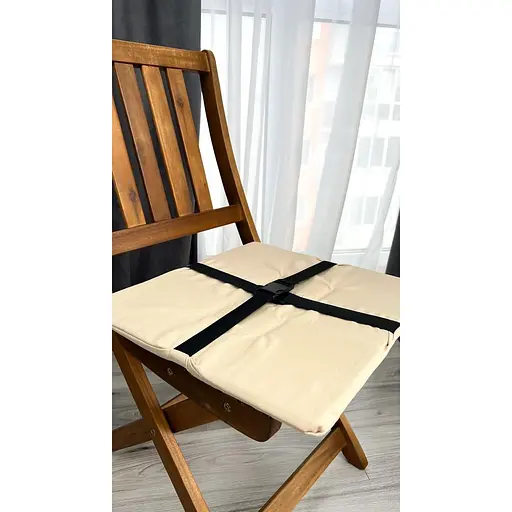 Водоотталкивающая подушка на стул Бежевый однотонный (2 шт.) - фото 9