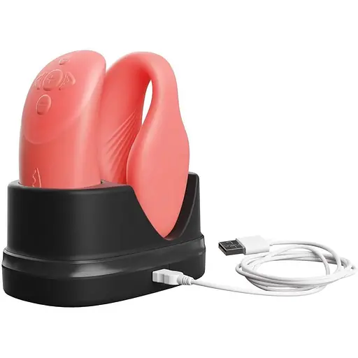Смарт-вибратор для пар We-Vibe Chorus Crave Coral сенсорное управление вибрациями сжатием пульта - фото 6