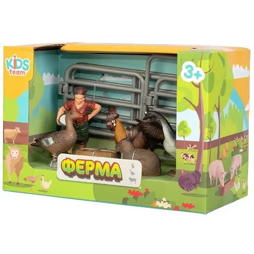 Дитячий іграшковий набір Ферма Kids Team Q9899-X14_3 гусак, качка, півень - фото 1