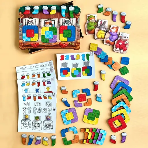 Деревянный сортер "Животные в кроватке" Ubumblebees PSD302 (ПСД302) - фото 4