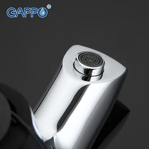 Сенсорный смеситель для умывальника Г-образный шпилька Gappo 1/4 G518, Хром - фото 7