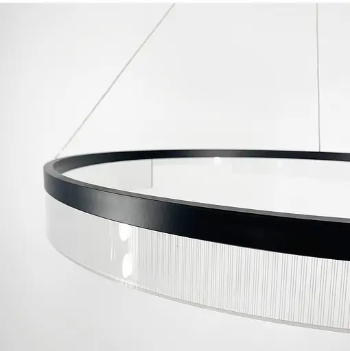 Дизайнерский светильник в черном каркасе Line.F Диаметр 80см - фото 5