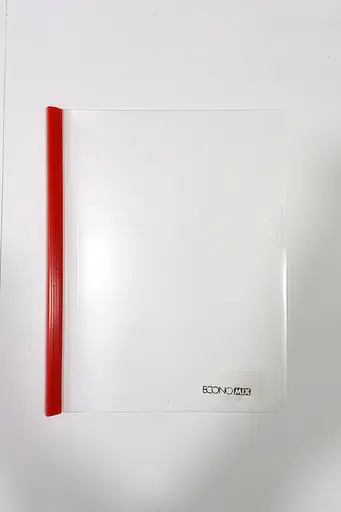 Папка Economix А5 E31261 65л. з пліч. планкою-притиском (4044572312617) Червоний - фото 1