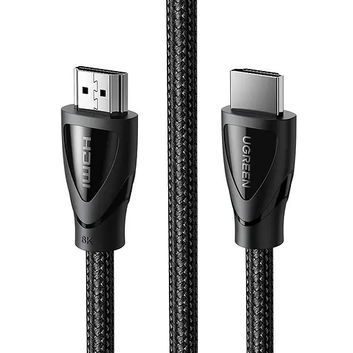 Кабель Ugreen HDMI M - M 3,0 м V2.1 с оплеткой 8K 60 Гц/4K 120 Гц HD140 Черный - фото 2