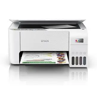 БФП струменевий кольоровий A4 Epson L3256, білий, WiFi, 5760х1440 dpi, до 33/15 стор/хв, USB, вбудоване СБПЧ, чорнило Epson 103 - фото 1