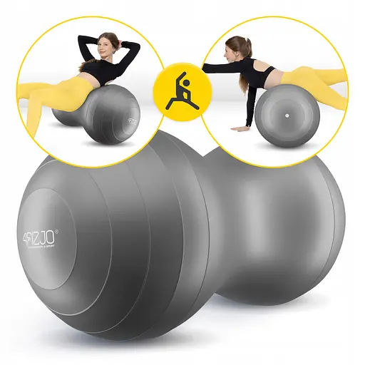 М'яч для фітнесу (арахіс) 4FIZJO Air Ball Peanut 45 x 90 см Anti-Burst Grey (P-5905973407175) - фото 9