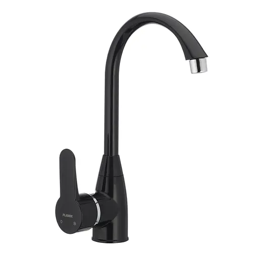 Смеситель для кухни Plamix Mario-011 (без подводки) черный (PM0016) - фото 1