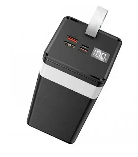 Універсальна мобільна батарея Profit 50000 мач акумулятор зовнішній з дисплеєм і ремінцем - фото 1