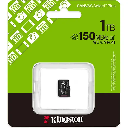 Карта памяти Kingston microSDXC Canvas Select Plus 1Tb Class 10 UHS-I U3 А1 V30 SDCS3/1TBSP [145074] - фото 3