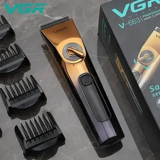 Машинка для стрижки волосся для чоловіків VGR V-663 Змінні насадки - фото 4