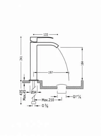 Смеситель для умывальника Tres Cuadro 00661001 Хром - фото 2