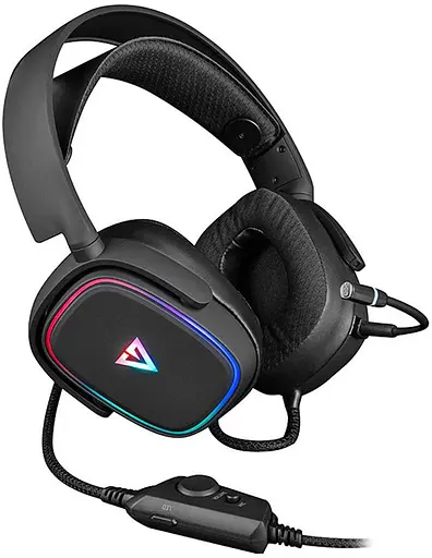 Игровая гарнитура ModeCom Volcano RGB Prometheus 7.1 Black USB - фото 4