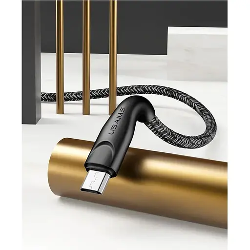Кабель Usams U41 Braided USB-A to Micro-USB 2A 3m Black [138960] - фото 5
