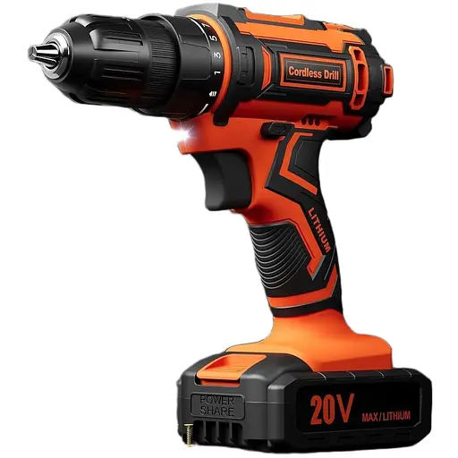 Набір акумуляторних свердел, електричний дриль VIWKO 20 В із блоком живлення 2.0 Ah і зарядним пристроєм, 3/8-дюймова електрична